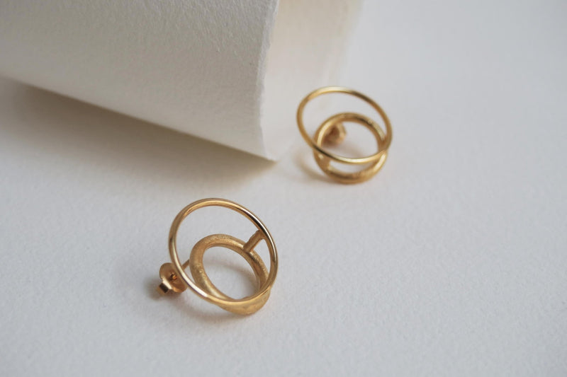 Rall Gold Earrings Medium - Dyrberg/Kern NZ