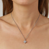 Rimini Shiny Silver Necklace - Crystal - Dyrberg/Kern NZ