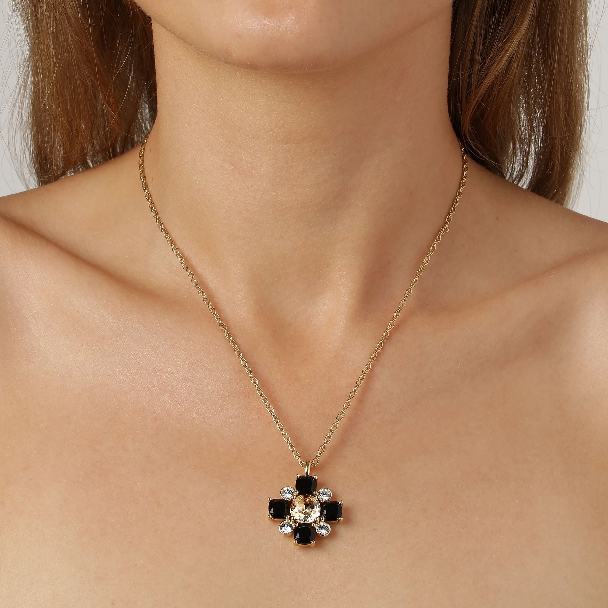 Sassi Gold Necklace - Black/Golden - Dyrberg/Kern NZ