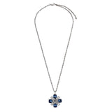 Sassi Shiny Silver Necklace - Royal Blue - Dyrberg/Kern NZ