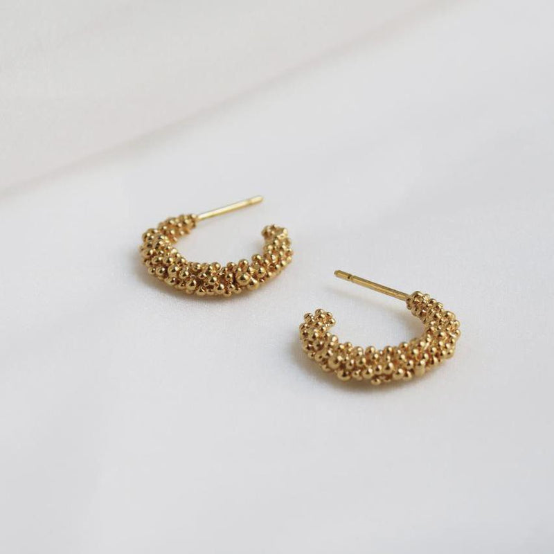 STARDUST MEDIUM GOLD HOOP EARRINGS - Dyrberg/Kern NZ