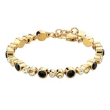 Teresia Gold Tennis Bracelet - Golden / Black - Dyrberg/Kern NZ
