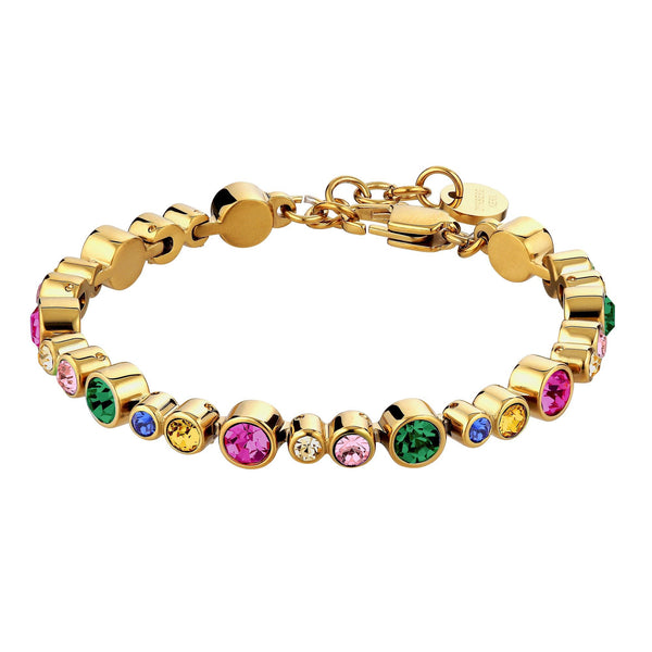 Teresia Gold Tennis Bracelet - Rainbow - Dyrberg/Kern NZ
