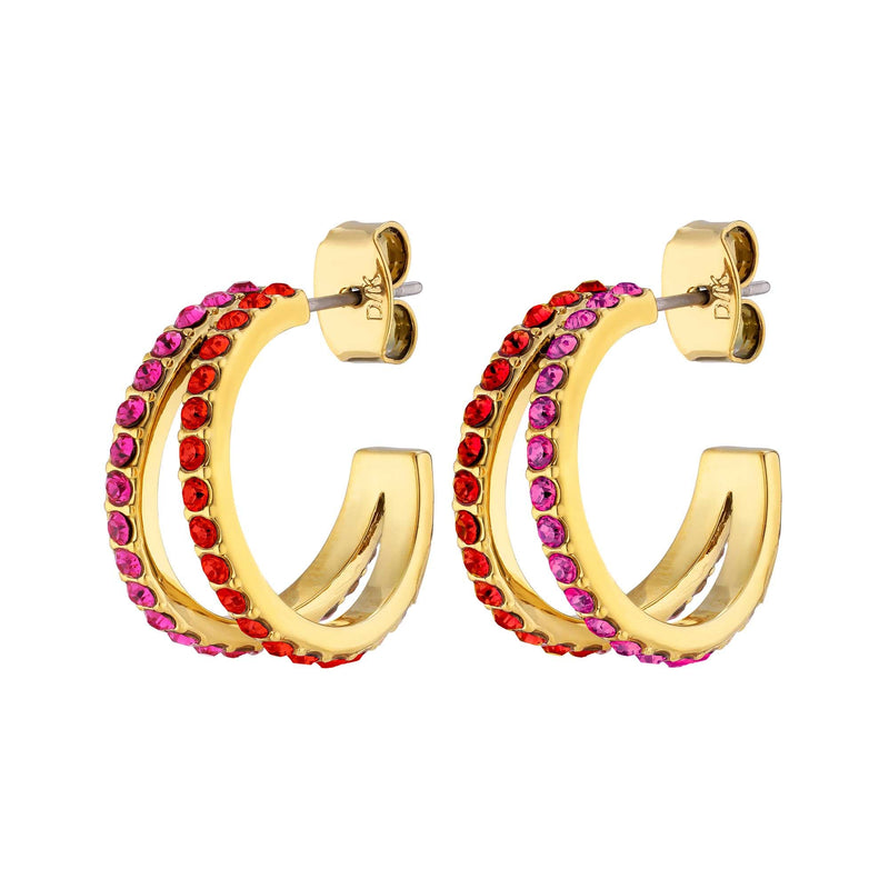 Twinnie Gold Hoop Earrings - Dyrberg/Kern NZ