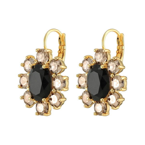 Valentina Gold Earrings - Black - Dyrberg/Kern NZ