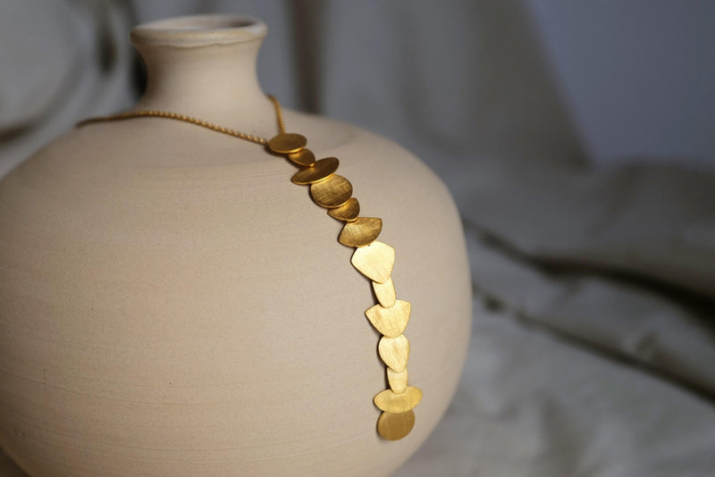 Venus Gold Necklace Long Pendant - Dyrberg/Kern NZ