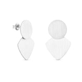 Venus Silver Stud Earrings Double Narrow Drop - Dyrberg/Kern NZ